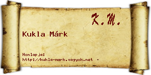 Kukla Márk névjegykártya